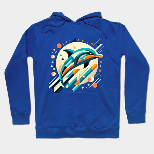 Abstract Animal Dolphin 2 Hoodie by sapphire seaside studio